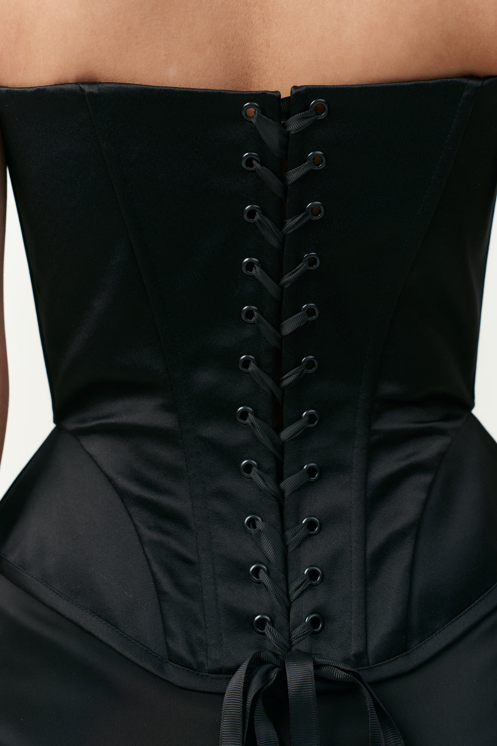 Black Satin Corset